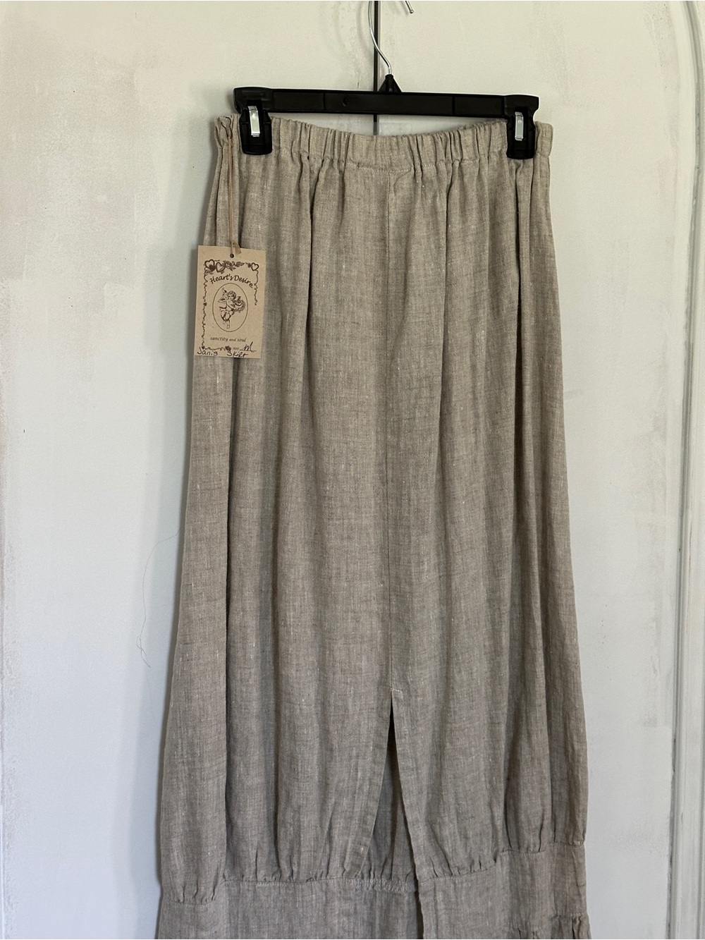 Heart’s Desire Mary Grace Janis Linen Maxi Skirt Oatmeal M NWT - Picture 3 of 10